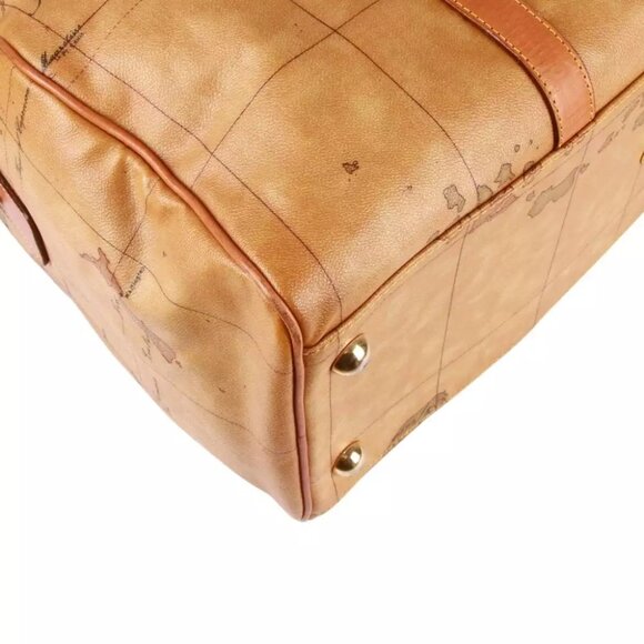 Authentic Alviero Martini Classe world map brown Boston bag - Picture 11 of 16